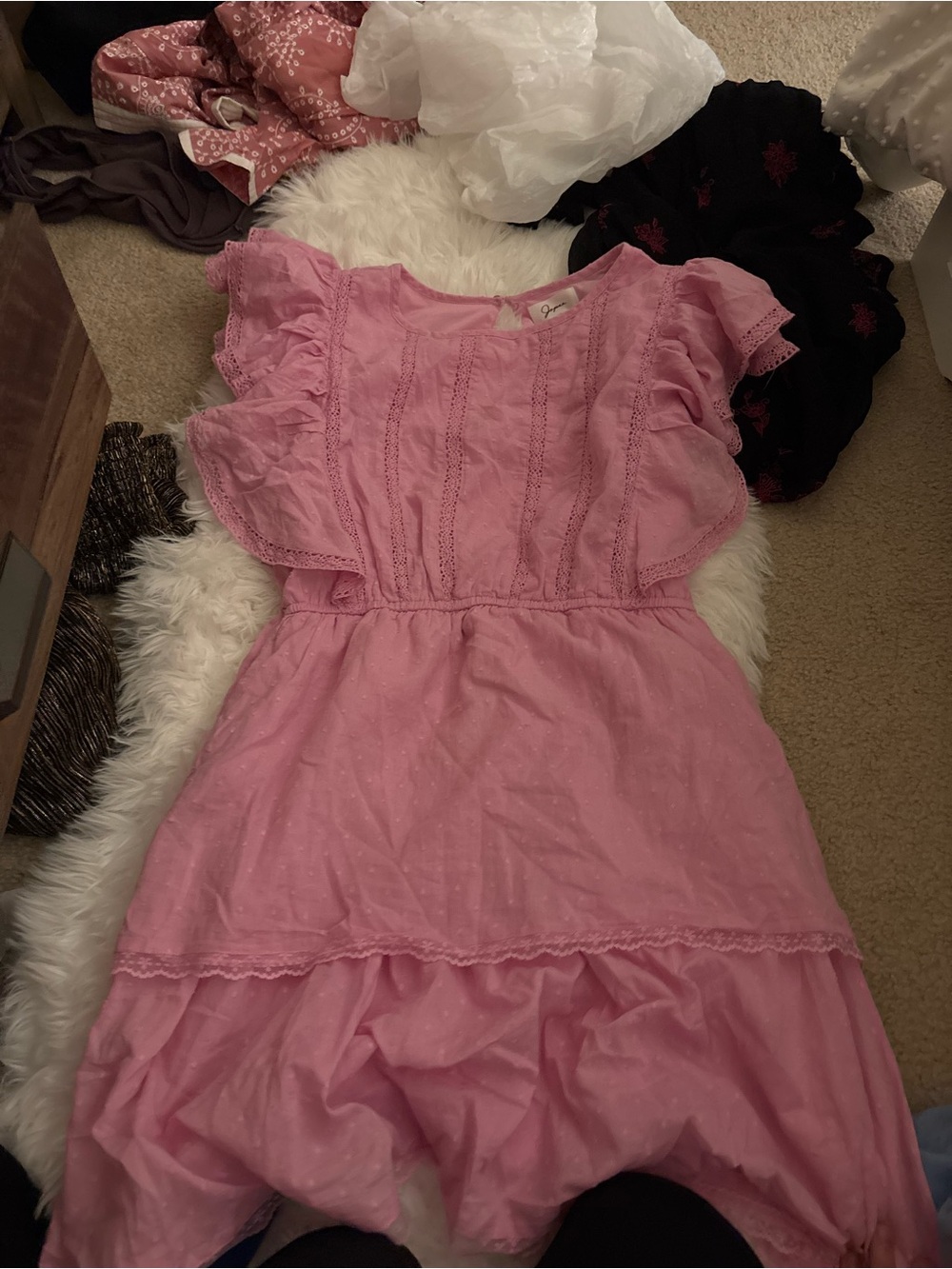 Target Pink Flutter Sleeve Cotton Dress